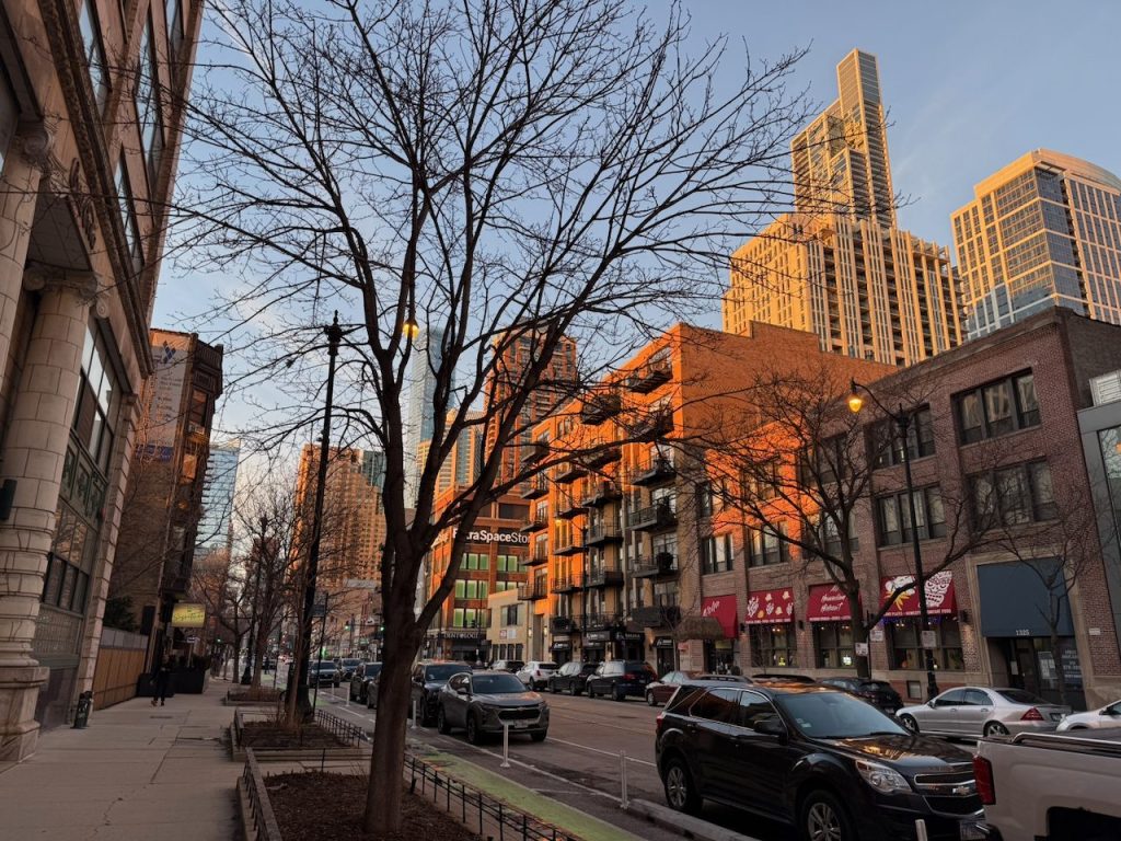 Wabash Avenue in autumn, South Loop Chicago